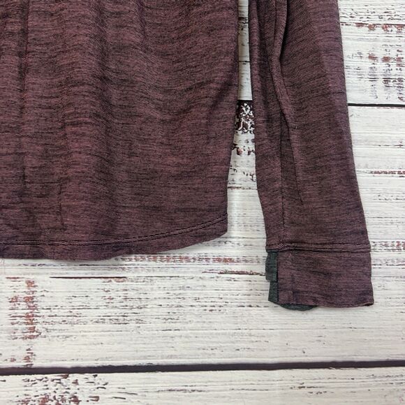 Bombas Base Layer Women's S Merino Wool Blend Long Sleeve Heathered Burgundy - Picture 5 of 7